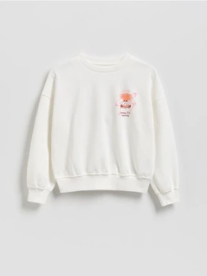 Reserved - Bluza Inside Out - złamana biel