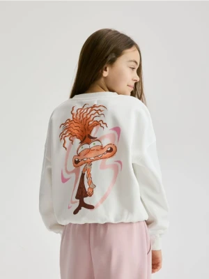 Reserved - Bluza Inside Out - złamana biel