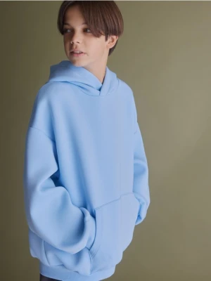 Reserved - Bluza interlock z kapturem - jasnoniebieski
