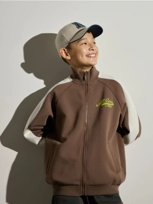 Reserved - Bluza na zamek - brązowy