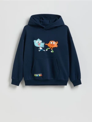 Reserved - Bluza Niesamowity Świat Gumballa - granatowy