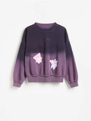 Reserved - Bluza ombre - ciemnofioletowy