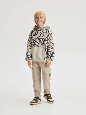 Reserved - Bluza oversize - beżowy