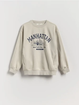 Reserved - Bluza oversize - jasnoszary