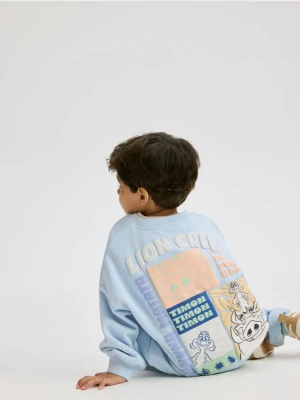 Reserved - Bluza oversize Król Lew - jasnoniebieski