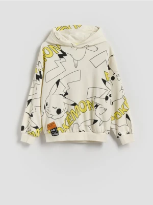 Reserved - Bluza oversize Pokémon - złamana biel