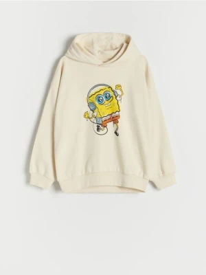 Reserved - Bluza oversize SpongeBob - kremowy