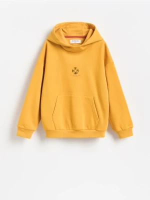Reserved - Bluza oversize z bawełną - pomarańczowy