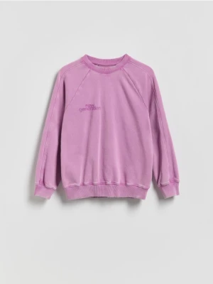 Reserved - Bluza oversize z efektem sprania - fuksja