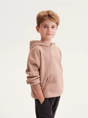 Reserved - Bluza oversize z kapturem - brązowy