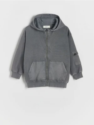 Reserved - Bluza oversize z kapturem - ciemnoszary