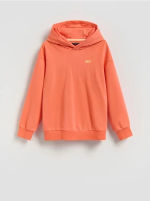 Reserved - Bluza oversize z kapturem - czerwony