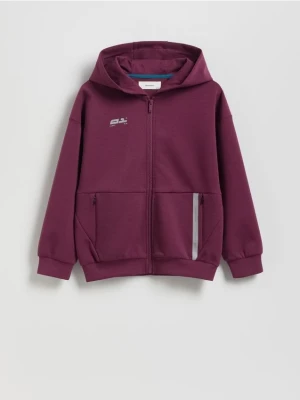 Reserved - Bluza oversize z kapturem - fioletowy