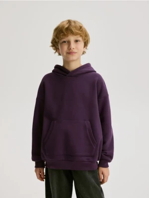Reserved - Bluza oversize z kapturem - fioletowy