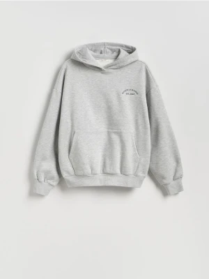 Reserved - Bluza oversize z kapturem - jasnoszary