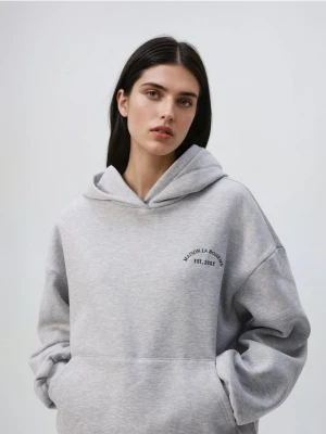 Reserved - Bluza oversize z kapturem - jasnoszary