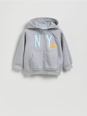 Reserved - Bluza oversize z kapturem - jasnoszary