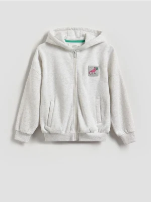 Reserved - Bluza oversize z kapturem - jasnoszary