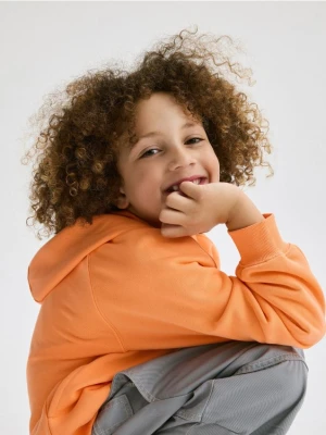 Reserved - Bluza oversize z kapturem - koralowy