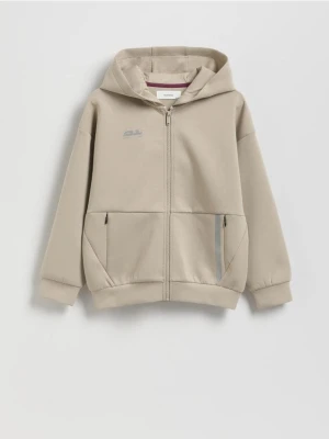 Reserved - Bluza oversize z kapturem - oliwkowy