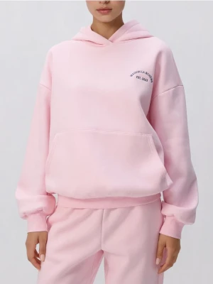 Reserved - Bluza oversize z kapturem - pastelowy róż