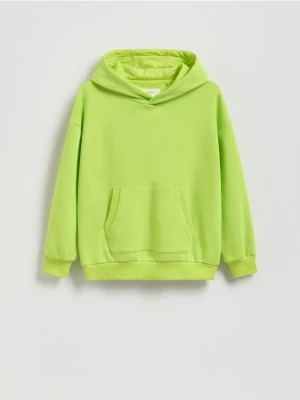 Reserved - Bluza oversize z kapturem - zielony