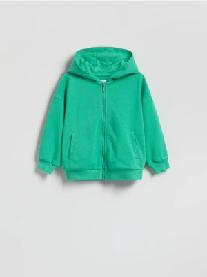 Reserved - Bluza oversize z kapturem - zielony