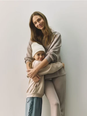 Zdjęcie produktu Reserved - Bluza oversize z modalem - beżowy
