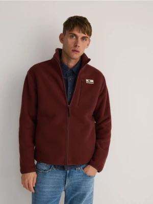 Zdjęcie produktu Reserved - Bluza polarowa z naszywką - bordowy