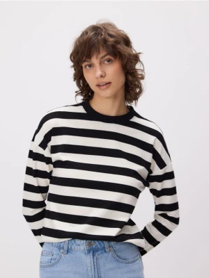 Reserved - Bluza regular w paski - czarny