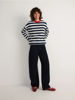 Zdjęcie produktu Reserved - Bluza regular w paski - granatowy
