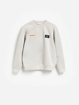 Reserved - Bluza regular z bawełną - jasnoszary