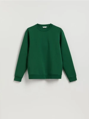 Reserved - Bluza regular z bawełną - zielony