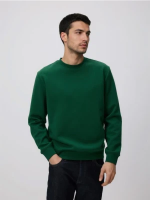 Reserved - Bluza regular z bawełną - zielony