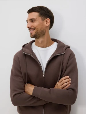 Reserved - Bluza regular z kapturem - beżowy