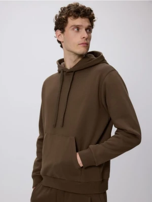 Reserved - Bluza regular z kapturem - brązowy