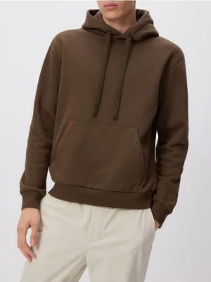 Reserved - Bluza regular z kapturem - brązowy