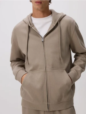 Reserved - Bluza regular z kapturem - brązowy