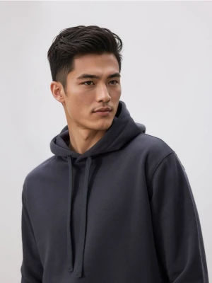 Zdjęcie produktu Reserved - Bluza regular z kapturem - ciemnoszary