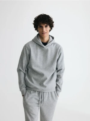 Reserved - Bluza regular z kapturem - jasnoszary