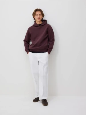 Reserved - Bluza regular z kapturem - mahoniowy