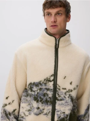 Reserved - Bluza sherpa ze stójką - wielobarwny