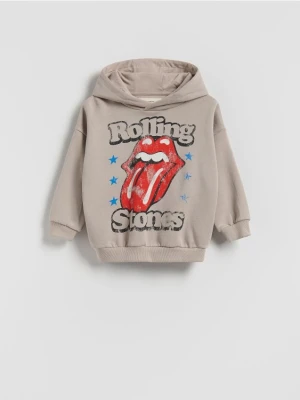 Reserved - Bluza The Rolling Stones - beżowy