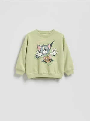 Reserved - Bluza Tom i Jerry - jasnozielony