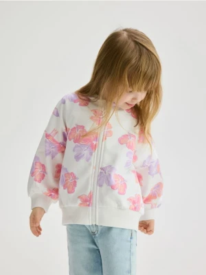 Reserved - Bluza w kwiaty - złamana biel