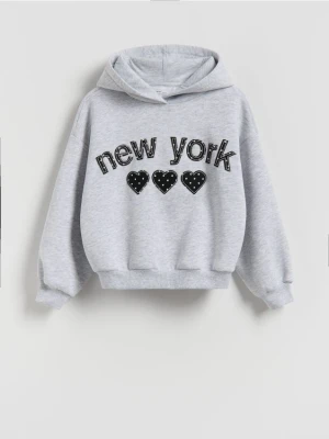 Reserved - Bluza z apikacją - jasnoszary