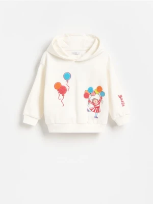 Reserved - Bluza z aplikacją Basia - złamana biel