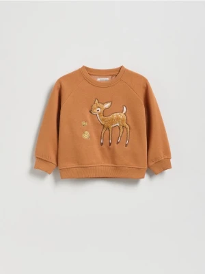 Reserved - Bluza z aplikacją - brązowy