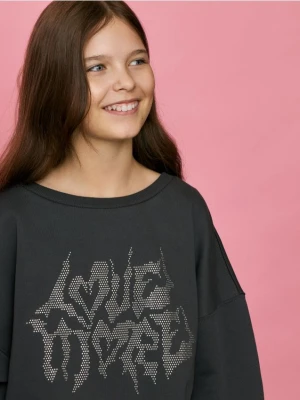 Reserved - Bluza z aplikacją - ciemnoszary