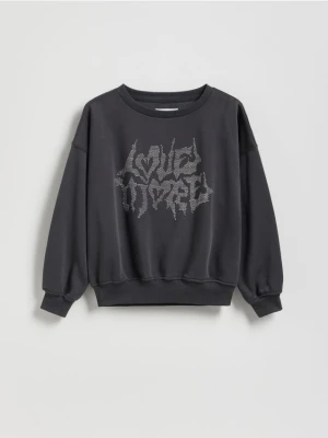 Reserved - Bluza z aplikacją - ciemnoszary